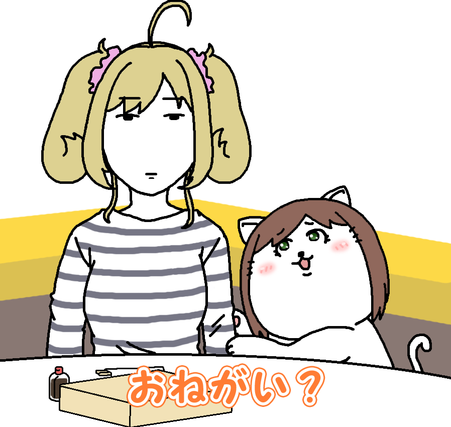 前川みく ,佐藤心 「【たのしい前川】番外編 あざとくおねだりしたらご飯をもらえると思っていた前川 (」|猫屋敷しゅが夫Ｐのイラスト