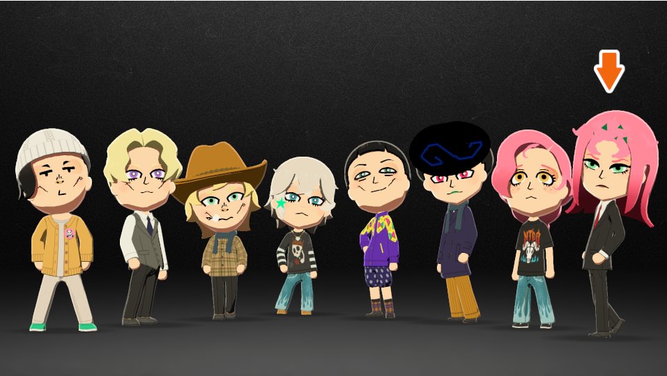 Dottu_Art's tweet image. some #jojo characters i made on my tomadachi island