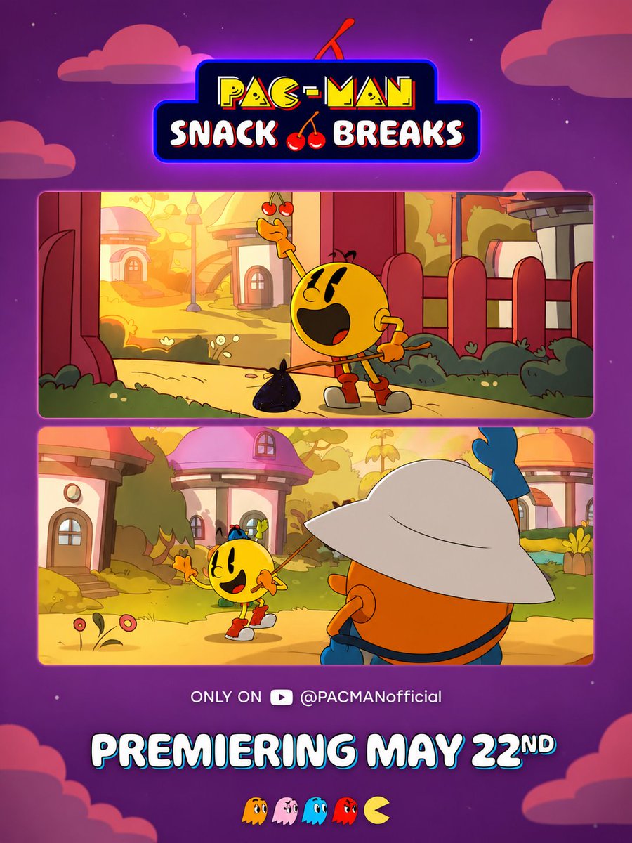 Raulleonn_'s tweet image. 🍒👻 Pac-Man se muda a New Pac-City… y hay serie nueva 👻🍒

Llega PAC-MAN Snack Breaks con episodios mensuales directo a YouTube 👀

El 22 de mayo se antoja maratón… aunque sea de uno 😅

#PacMan #Retro #Gaming