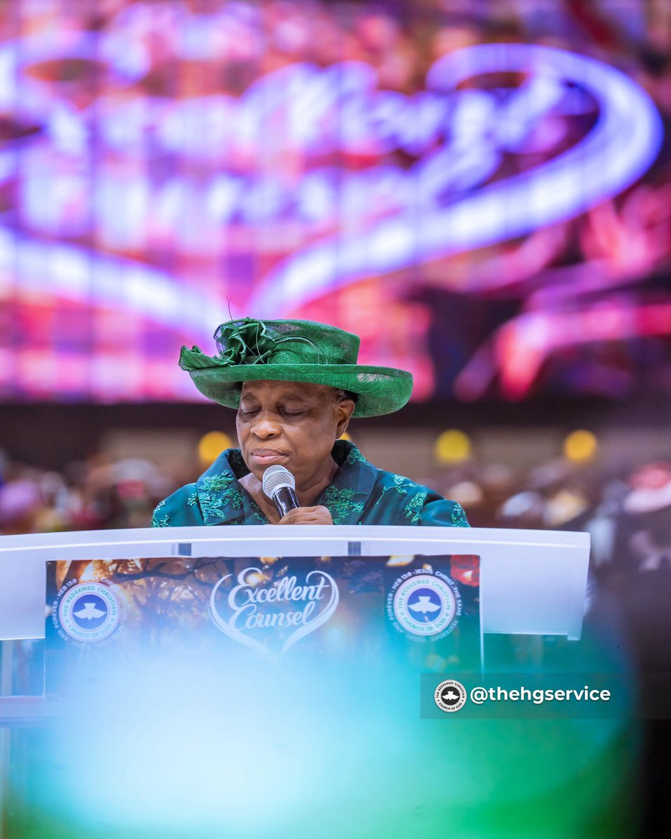 TheHGService's tweet photo. Our Mother-in-Israel, Pastor Foluke Adeboye led us in the prayer for the nations.

#ExcellentCounsel 
May 2026 Holy Ghost Service https://t.co/or8iv7KAg9
