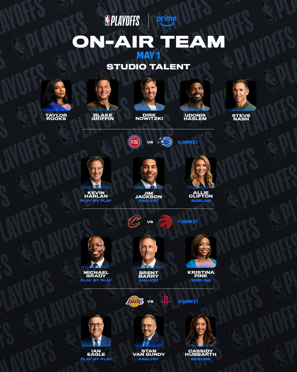 therealBeede's tweet image. A reminder that tonight’s Game 6 between the #Magic and Pistons is exclusively on Amazon’s Prime Video. Kevin Harlan will be on the call with Jim Jackson and sideline reporter Allie Clifton.

The game can also be heard on @969gameon.