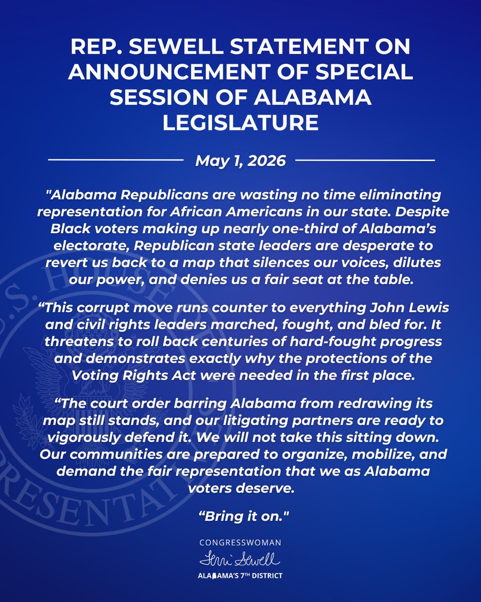 Rep. Terri A. Sewell tweet media