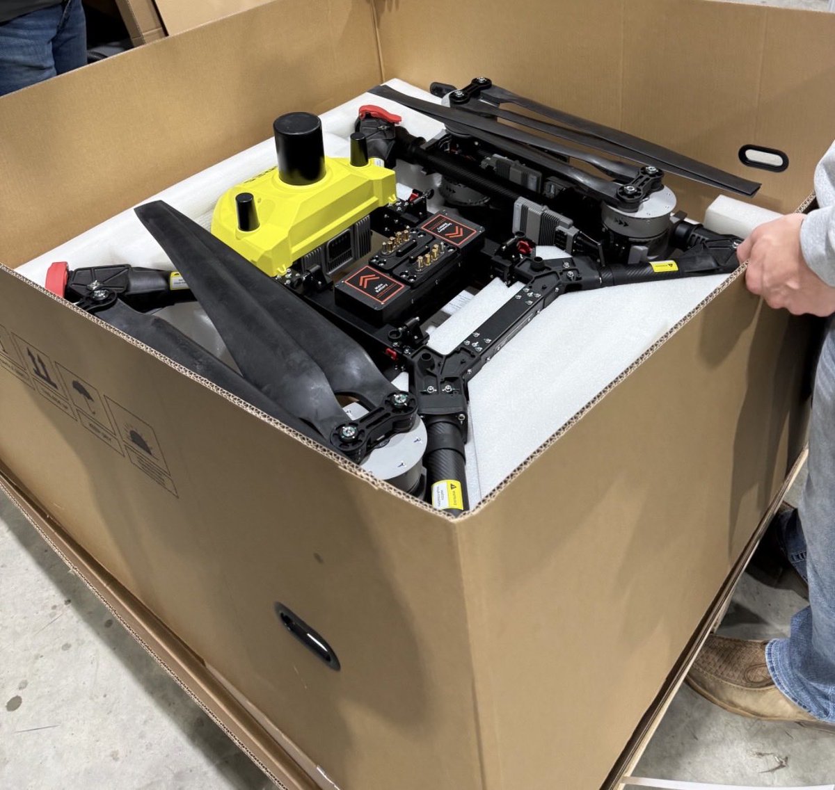 InfinityAgInc's tweet photo. Ceres “Black Betty” Ag Drone – High Capacity, Field-Ready 
Take your operation to the next level with the Ceres Black Betty drone—built for serious acres and serious efficiency. This high-capacity ag drone is designed for precision application, helping you cover more ground in less time while reducing input waste. 44.7 mph. Kit includes: drone, sprayer, controller, 2 chargers and 6 batteries.
Key Features:
High-capacity tank for extended flight time and fewer refills, 40 gallon liquid tank & 53 gallon spreading tank.
Wide spray swath for efficient coverage
Advanced flight control system for precise, consistent application
Ideal for fungicide, herbicide, cover crops, and fertility application
Heavy-duty build designed for tough field conditions. 397 lb lift capacity (max take off weight 617lb)!
User-friendly controls with automated flight paths
Why Go Drone?
Reduce crop damage
Access wet or hard-to-reach fields with ease.
Save time during tight application windows
Increase accuracy and efficiency across every acre
Condition: New!
Location: Verona- We ship!
We are also able to assist with setup, training, and ongoing support to make sure you get the most out of your investment.
Message us for more details or to schedule a demo. Call 701-432-1000 Ext.3
Infinity Ag- your local drone distributor. We offer many more makes and models!