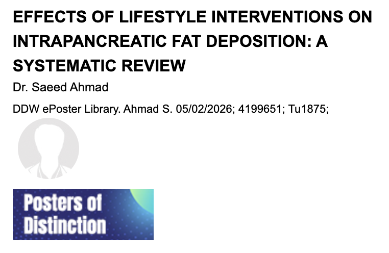 mhenrique028's tweet photo. Looking forward to the poster presentations by Stella and Saeed at #DDW2026! 

Our posters will be presented on May 5th (Exocrine Pancreatic Diseases and Diabetes session). 
#GITwitter #MedTwitter https://t.co/4TXcGZbqcc