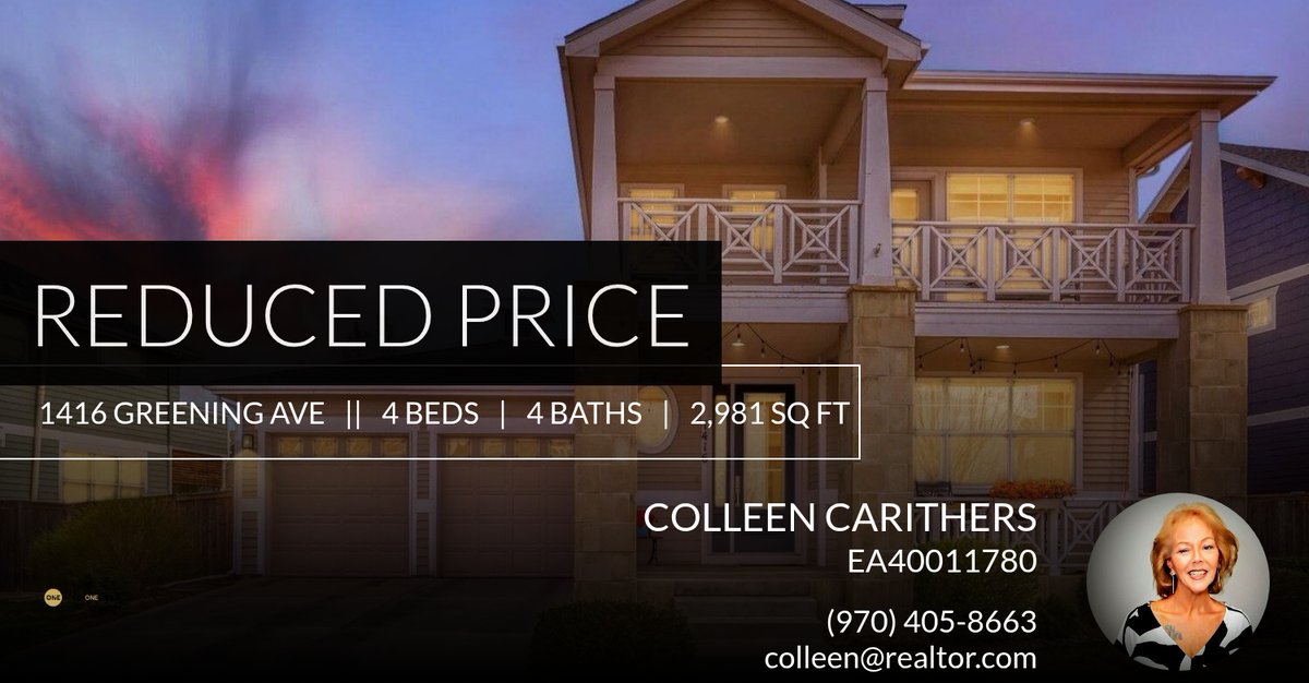 shesoldmine's tweet photo. 📍 Reduced Price 📍 This recently reduced home at 1416 Greening Ave in Erie won't last long, so, don't wait to set up a showing! Reach out here or at (970) 405-8663 for more information!

Colleen Carithers
Realtor https://t.co/TEZo1AZN37 https://t.co/L5RC5jj1Fz