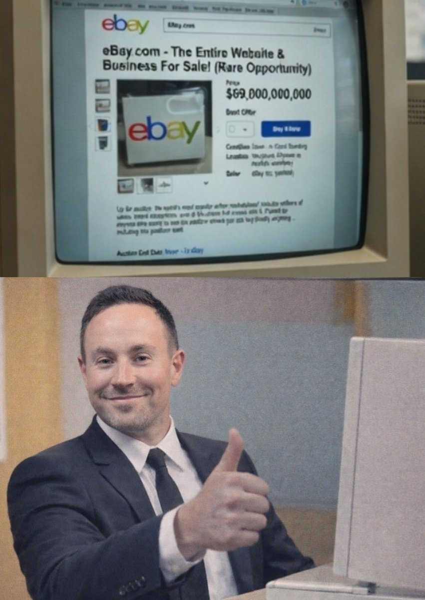 JurassicApe's tweet image. I'm hearing that #ebay actually listed itself for sale in it's own marketplace. $GME