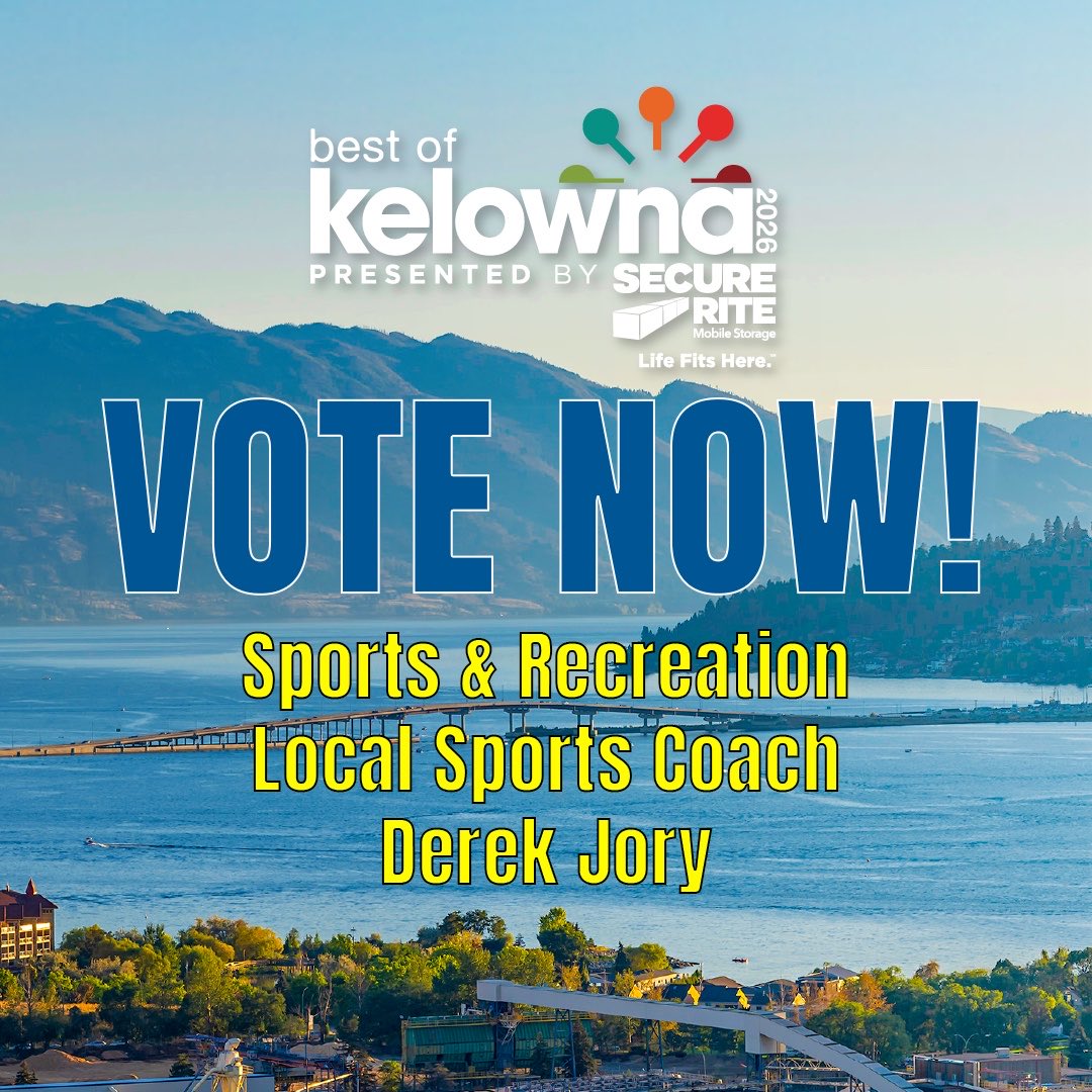 NoJoryous's tweet photo. Big news I’m grateful to share: I’ve been named a finalist for Best of Kelowna 2026 - Local Sports Coach.

Coaching, for me, has always been less about the scoreboard and more about growth. It’s the everyday progress and moments where athletes start to trust themselves. https://t.co/CVgxyhOOQI
