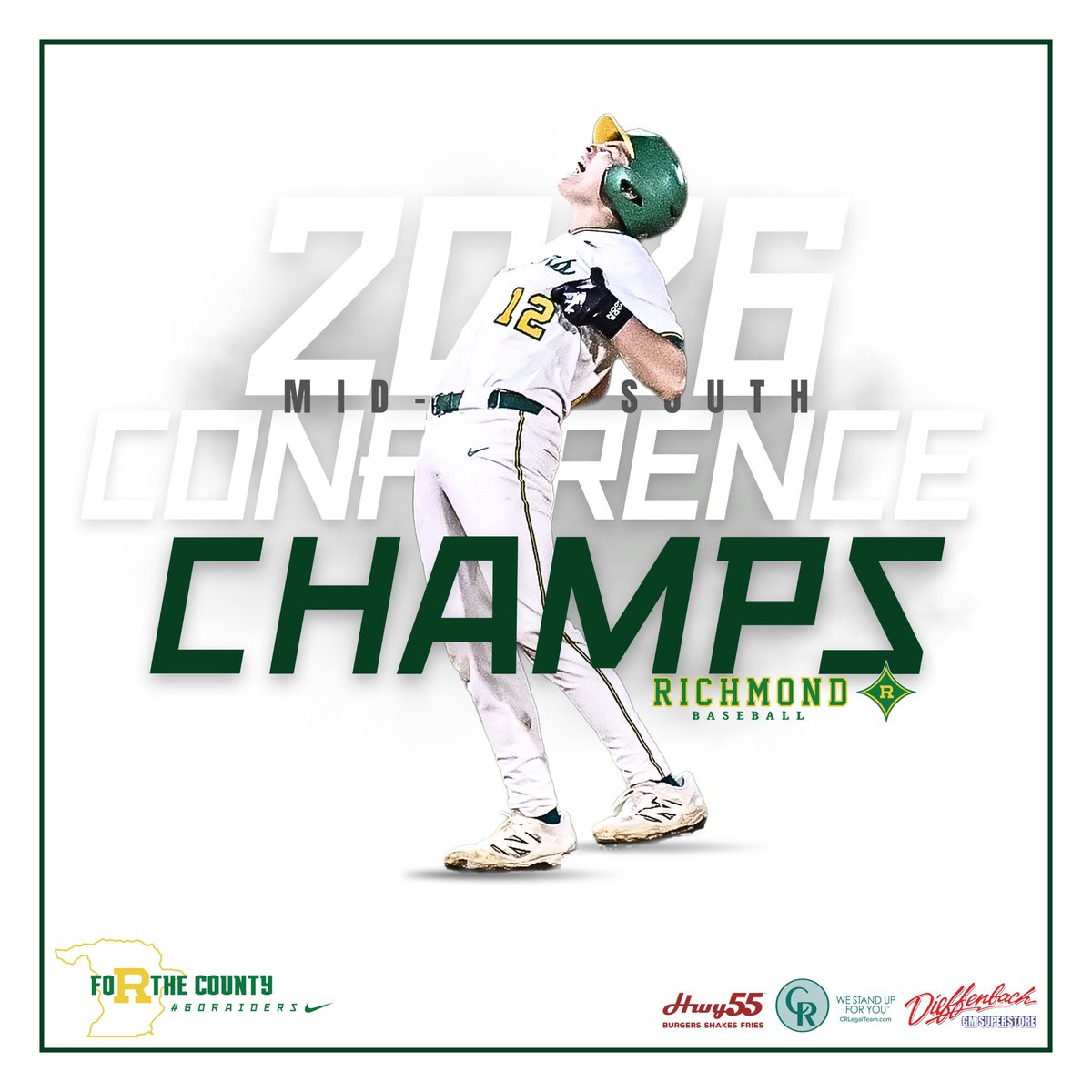 RaiderBSB's tweet photo. For the first time since 2016 the Raiders are regular season conference champions! First ever Mid South 8A/7A baseball conference championship is coming home to Richmond County! 🏆

#GoRaiders | #FoRtheCounty

❇️🔰☠️ https://t.co/Ai09JSY4Ik