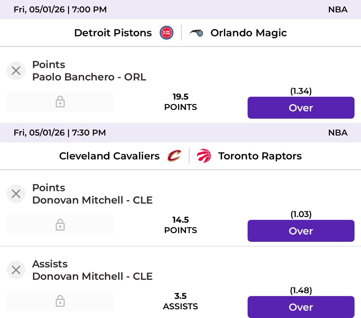 Here is my Wanna Parlay Entry! ☢️

ALL of you should be on Wanna by now!

Sign up using my Referral Link: wannaparlay.com/?ref=mme1y2z

&amp; Use Promo Code: JayNukes at sign up to receive a 100% Deposit Match for up to $250.

#NBA #Raptors #Pistons