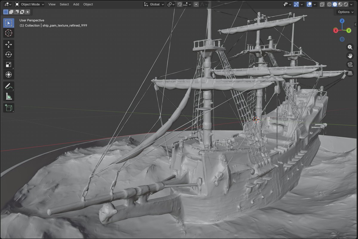 DiegoGomezLIX's tweet photo. [Small Update] You can now easily try Gaussian Wrapping on synthetic scenes! 🌭🛳️🪴

Mesh obtained with PAM (2M vertices).

Link to script: https://t.co/QvxCpmzUaN https://t.co/yM2gm5lRBm
