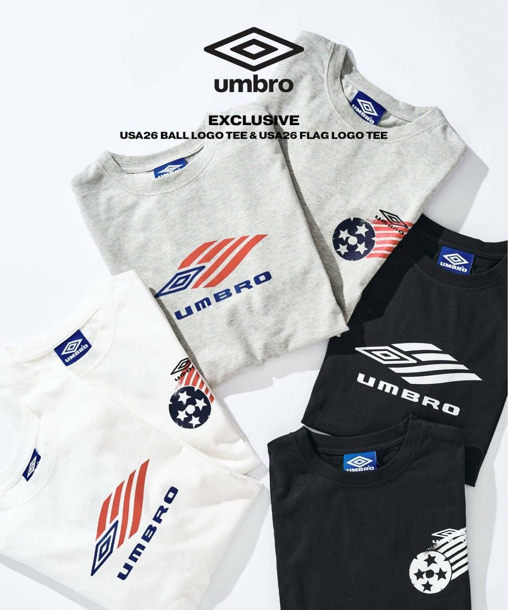 fullress's tweet photo. 417 EDIFICE × UMBRO 2026 SS 別注 "USA BALL LOGO TEE" (エディフィス アンブロ)

・6月上旬 発売 - 先行予約

https://t.co/tLUv3VU7dZ https://t.co/NAVcudtHa0