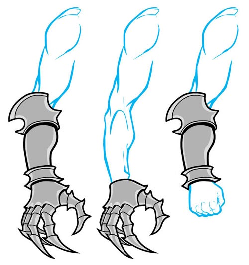 One arm, many armor styles Each amplifies the character’s look.