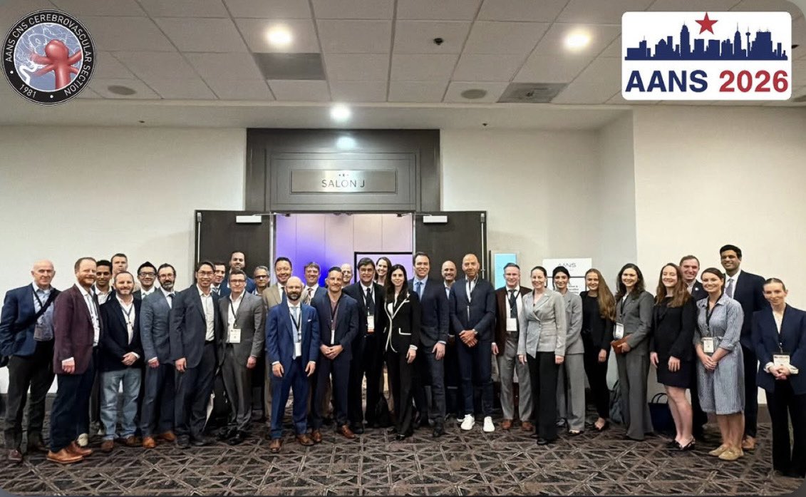 cvsection's tweet image. AANS 2026 kickoff: CV Section Executive Committee meeting—plus our now-traditional resident meet &amp;amp; greet connecting cerebrovascular leaders with the next generation. #neurosurgery #cerebrovascular