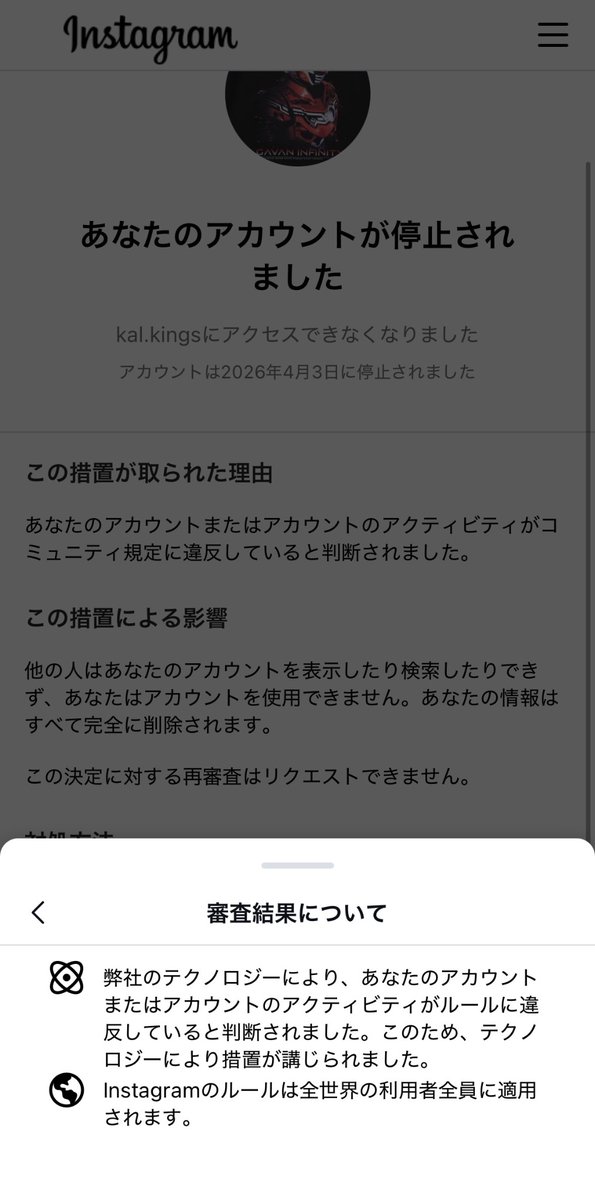 これ自分のインスタオフィシャルアカウントだけど規約に違反するような