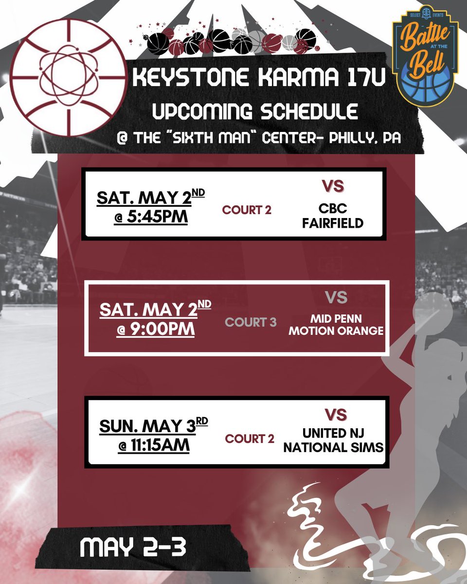 AauKarma's tweet image. This weekend’s upcoming game schedule for our 17U! 

#GirlsHoops #AAUBasketball #WomensBasketball #CollegeBasketball #BasketballRecruiting