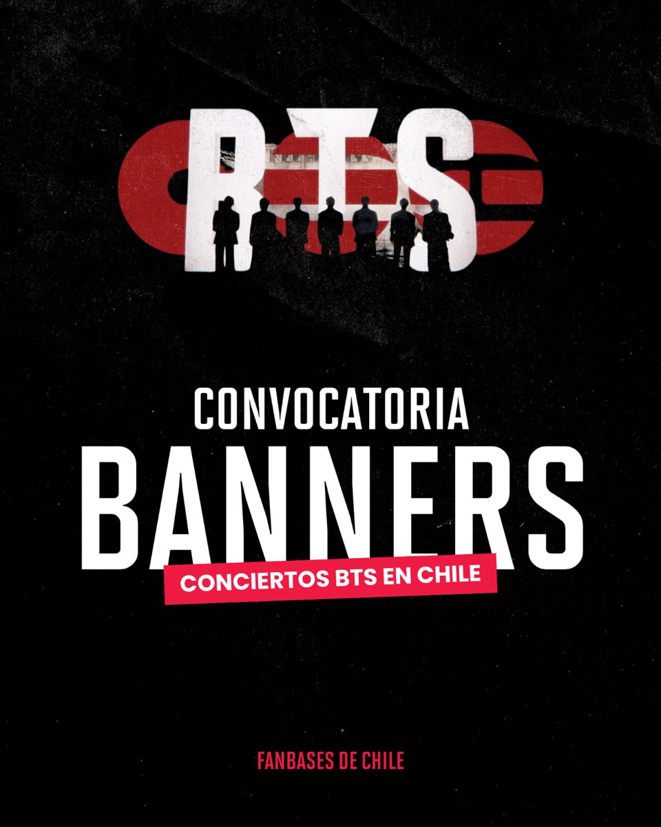 ConnectedBts's tweet photo. CONVOCATORIA ABIERTA
BANNERS BTS EN CHILE 🇨🇱

ARMY, si tienes una idea de frase o diseño, este es tu momento para crear un banner único para cada concierto

📅 Cierre convocatoria
31 de mayo 20hrs.

⚠️ Revisa bien las bases antes de participar

🔗Link del formulario:
https://t.co/RLlUOmYqRr