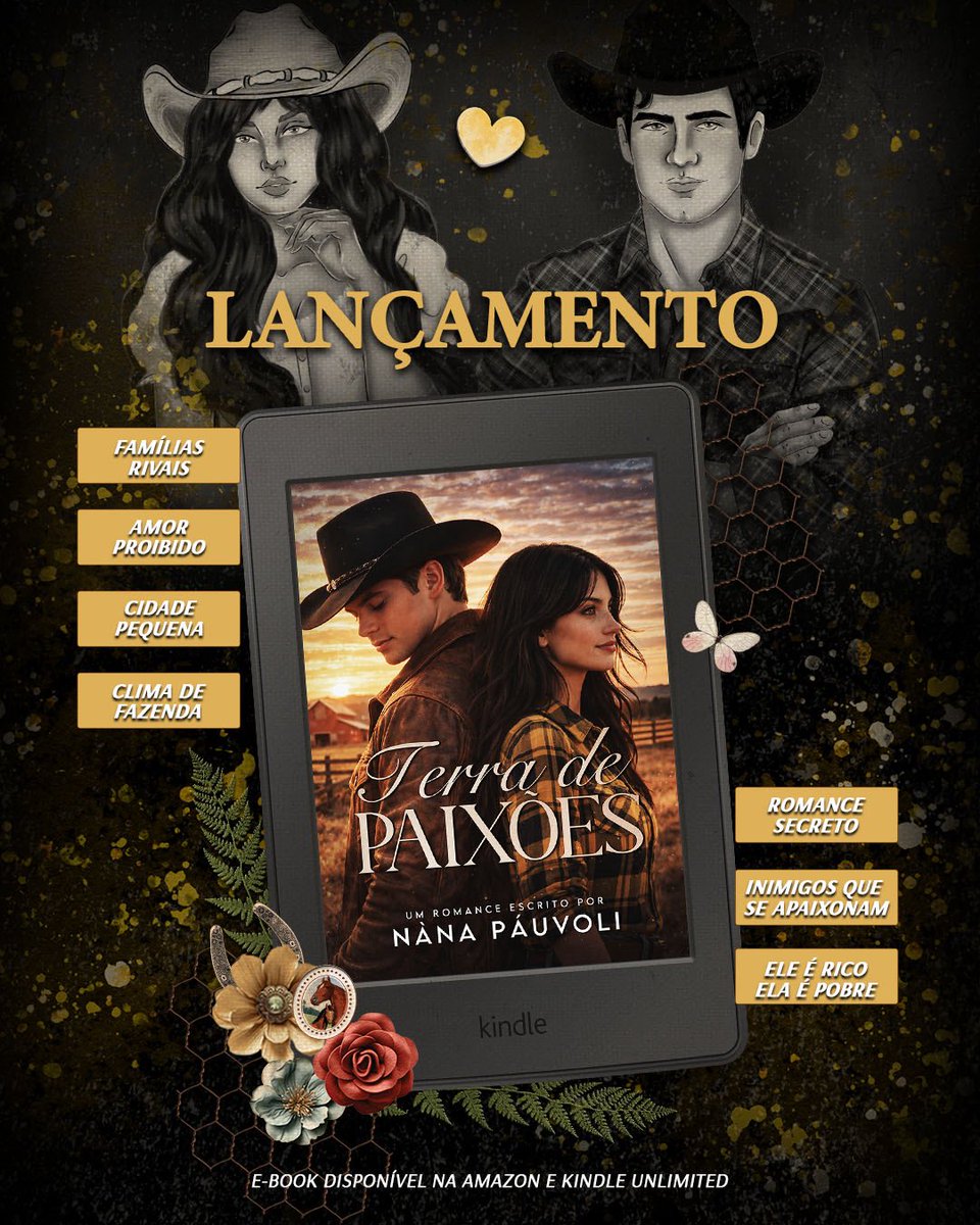 Terras de Paixões 

a.co/d/009BkEmI

💔 Entre o peso do passado… 🖤 E o desejo que cresce no presente existe um amor que pode custar tudo e mesmo assim vale a pena.
 ❤️‍🔥 Disponível na Amazon e Kindle Unlimited.