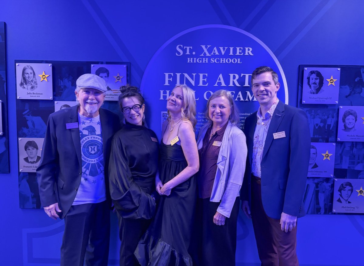 stxinfo's tweet photo. Congratulations to the St. Xavier Fine Arts Hall of Fame Class of 2026!

This year’s inductees:

Julie Beckman - Theatre
Jessica Hendy - Theatre
Francois Lopez-Ferrer ‘08 - Music
Joe Moeller ‘07 - Theatre
Jay Moriarty ‘64 - Literature 
Anne Yee - Theatre

#LongBlueLine | #AMDG https://t.co/EsIkU0K29w