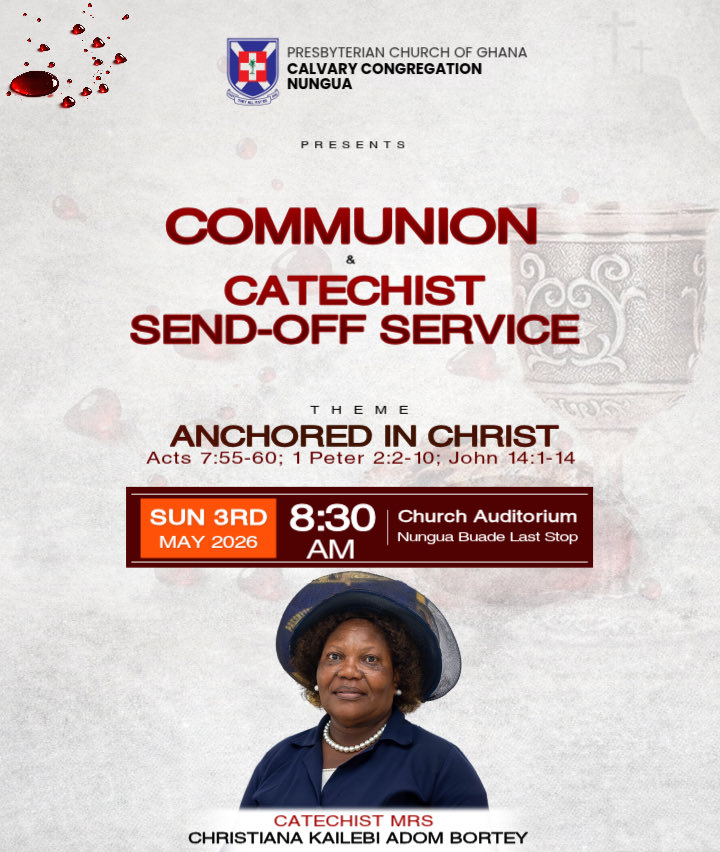 PcgCalvary's tweet photo. Anchored in Christ, strengthened by faith and sent forth with purpose. Join us as we honour a life of devoted service and gather at the Lordโs Table in gratitude and grace.
#PCG #Presby #Fellowship #Church #PCGCalvaryNungua #Sunday #SundayService #JesusChrist #Grace #Communion https://t.co/AijiQuIjTI