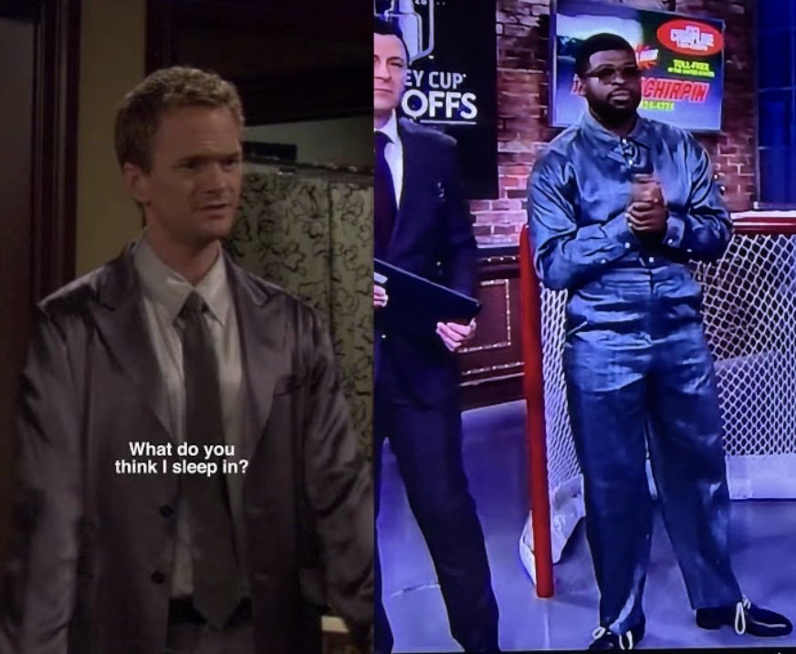 .<a href="/PKSubban1/">P.K. Subban</a> looks like you got the Barney Stinson suit pajamas on pal