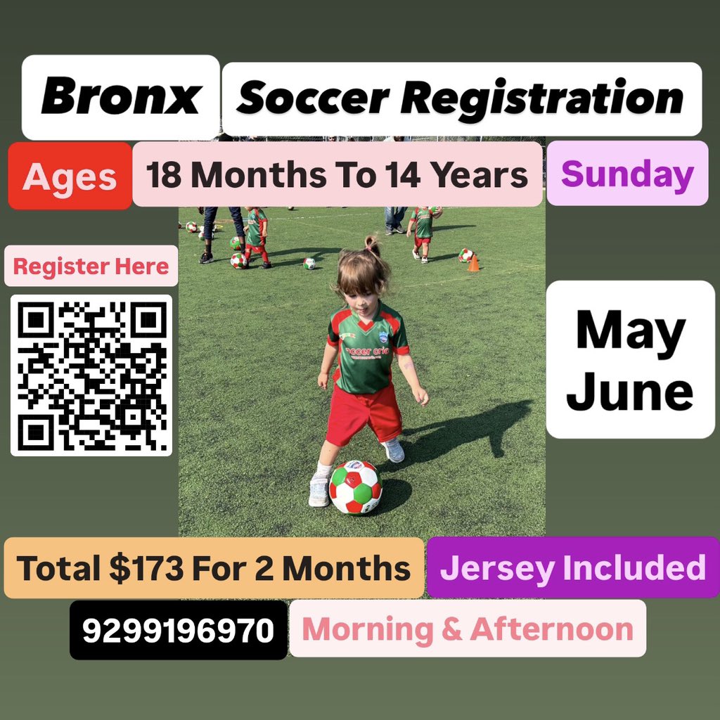 Soccer_Cric's tweet image. 布朗克斯足球训练营报名仅剩6个名额 18个月至14岁儿童，请访问 soccercric.com 或致电 9299196970

#soccercric #astoria #bayside #kids #recreation #newyorkcity #newyork #soccercric #VanCortlandtPark #VCP #TheBronx #BronxNY #BronxKids #RiverdaleBronx #BronxLife #YouthSoccer