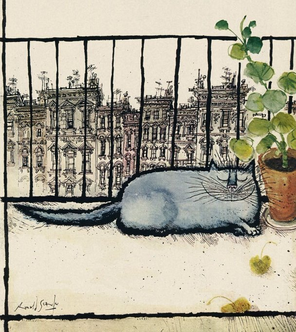 marysia_cc's tweet image. Ronald Searle for The New Yorker  
happy #Caturday