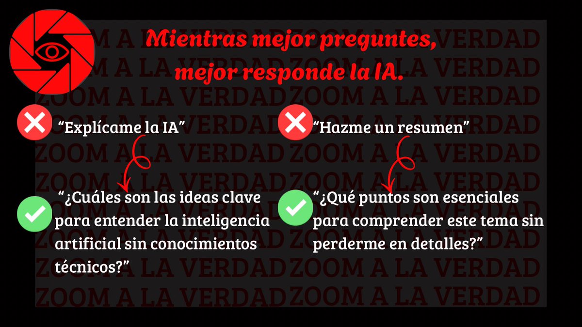 Zoomalaverdad's tweet image. La IA no lee mentes, pero sí entiende contexto, intención y claridad.👀

¿Y tú sabes preguntar de la mejor formar? 🤨

#IA #Tecnología
