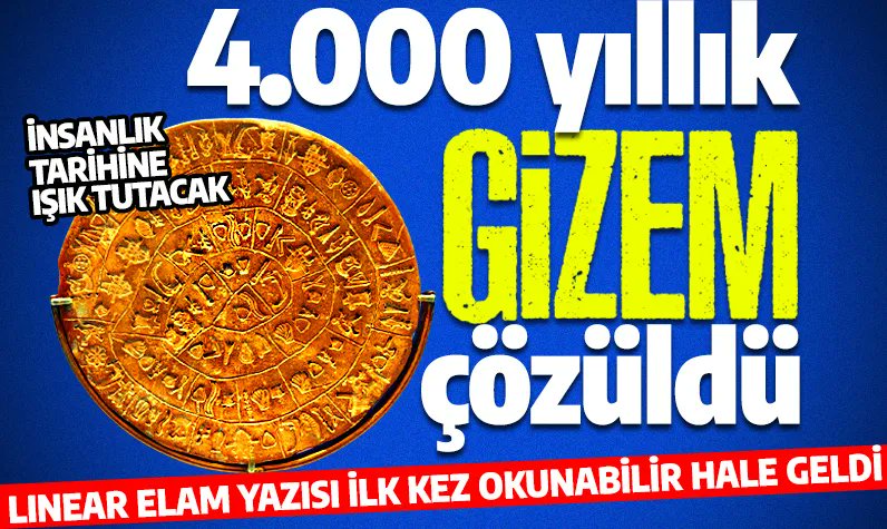 trhaber_com's tweet image. 4.000 yıllık sessizlik bozuldu: Linear Elam yazısı ilk kez okunabilir hale geldi

Fransız arkeolog François Desset, antik İran’dan günümüze ulaşan ve yaklaşık 4.000 yıllık olduğu değerlendirilen Bronz Çağı yazıtlarına ilişkin önemli bir çözümleme yaptığını açıkladı.