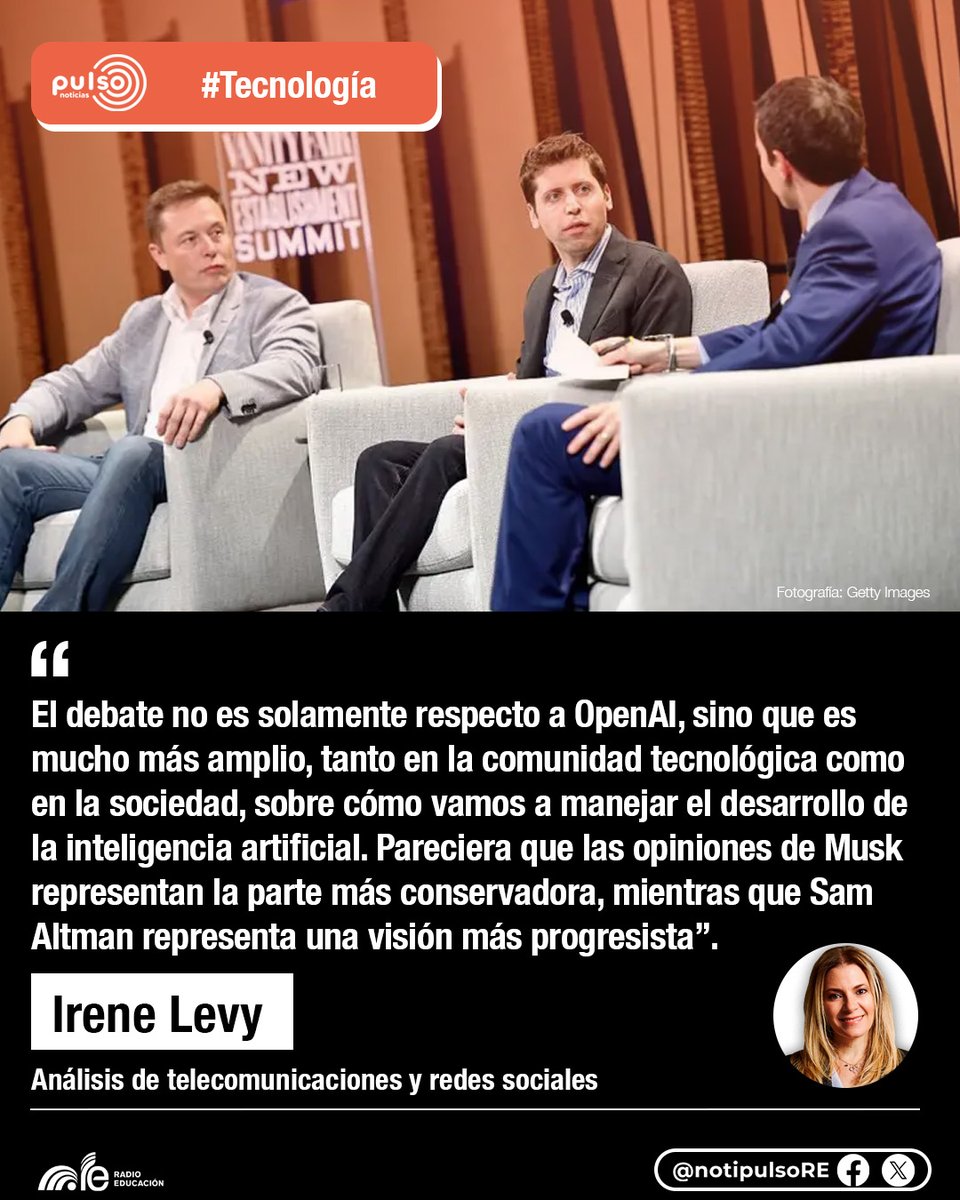 notipulsoRE's tweet image. El mundo tecnológico pondrá su mirada durante las próximas semanas en el juicio que enfrenta a Elon Musk y Sam Altman para definir el futuro de #OpenAI. #Tecnología 💻🧠

@soyirenelevy explica el origen y las claves de este conflicto 👇 #PulsoNoticias
e-radio.edu.mx/Noticiarios-pu…