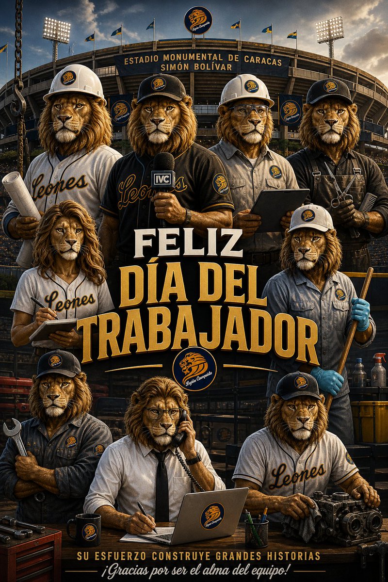 Desde la Legión Caraquista queremos desearles un Feliz Día del Trabajador a cada uno de nuestros fieles seguidores y bellas damas que llevan honradamente el pan a sus hogares. 1 de Mayo.  🎊

#SomosLegión 🦁😎🔥