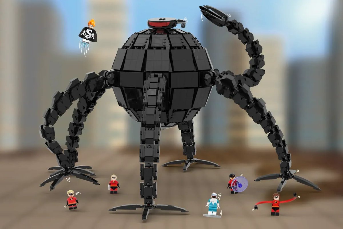 Beyblad75780496's tweet photo. we just need over 4,000 supporters in order to make this Lego set of The Incredibles a reality #Lego #Omnidroid #legothincredibles #theincredibles #mrincredible #elastigirl #frozone #violetparr #dashparr #syndrome https://t.co/cDFc0y6eUL