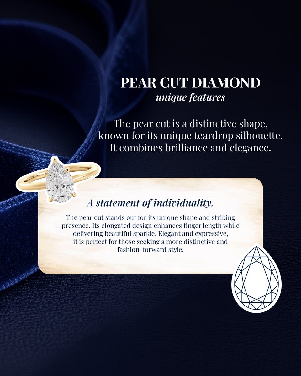 jewelrymillie's tweet image. Un corte que no sigue reglas, las redefine.
El diamante pera destaca por su elegancia singular y su presencia inconfundible.

.
A cut that doesn’t follow rules—it redefines them.
The pear-cut diamond stands out for its singular elegance and unmistakable presence.

#diamond