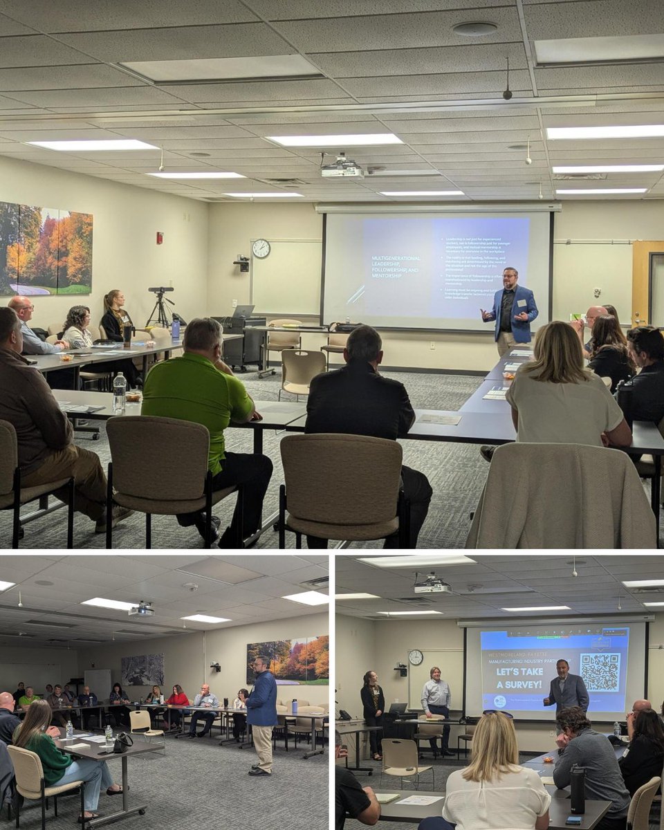 WestFayWIB's tweet image. Our Westmoreland-Fayette Manufacturing Industry Partnership (IP) had the pleasure of hearing from Dr. Michael Urick of Saint Vincent College on the importance of understanding generational differences in today’s manufacturing workforce. #Savethedate for our next meeting on 6/2/26