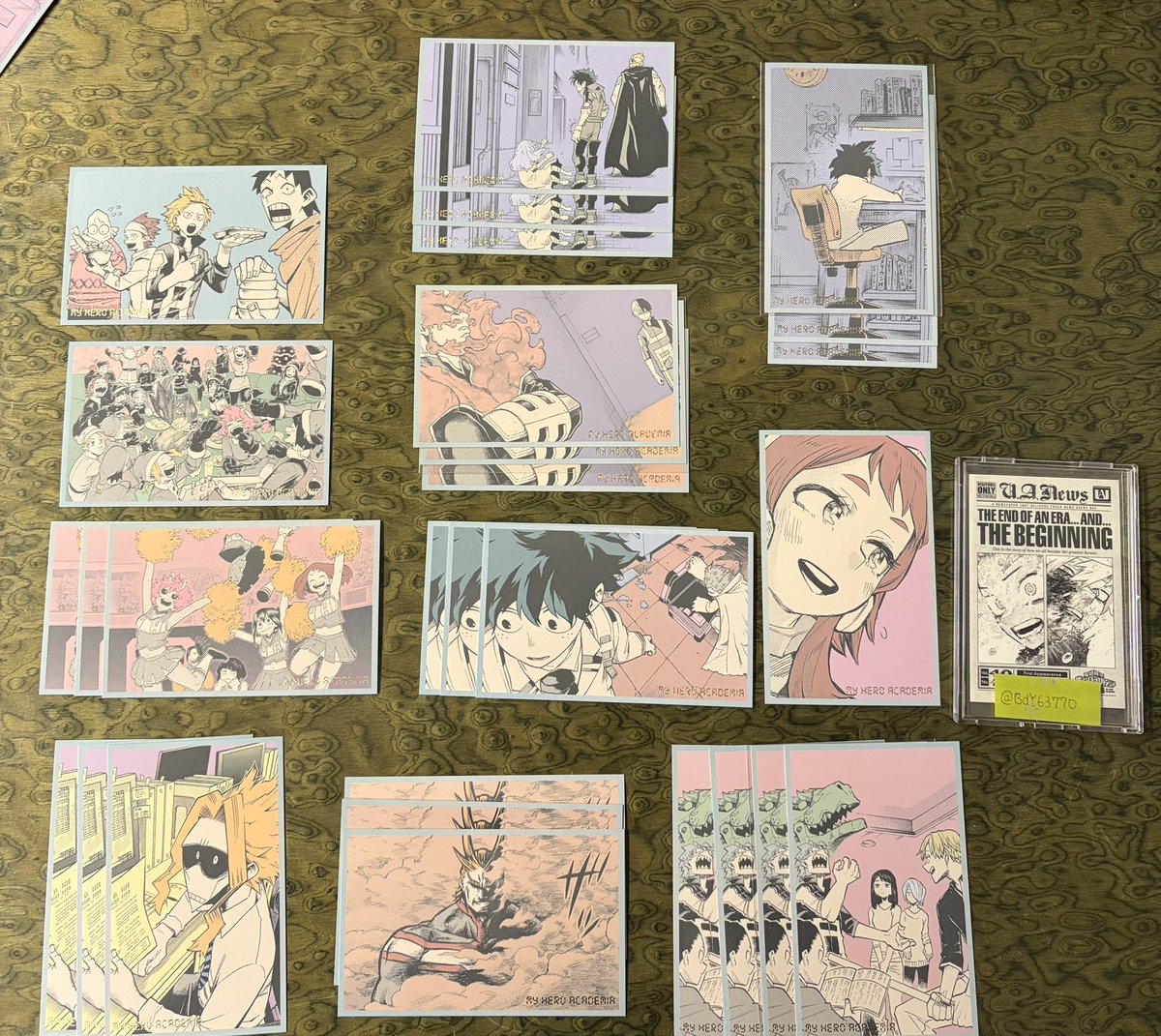 BdY63770's tweet photo. ヒロアカ 交換 譲渡 原画展 
メモリアルコレクション アートコースター ワンシーンカード スクエアステッカー ステータスカード 呼び名コマステッカーコレクション
求　原画展パブミラープロヒ爆豪、原画展ブロマイド(オールマイト&amp;緑谷&amp;爆豪)、定価＋送料
譲　画像

詳細ALTです。 https://t.co/qPh4SjiOKD