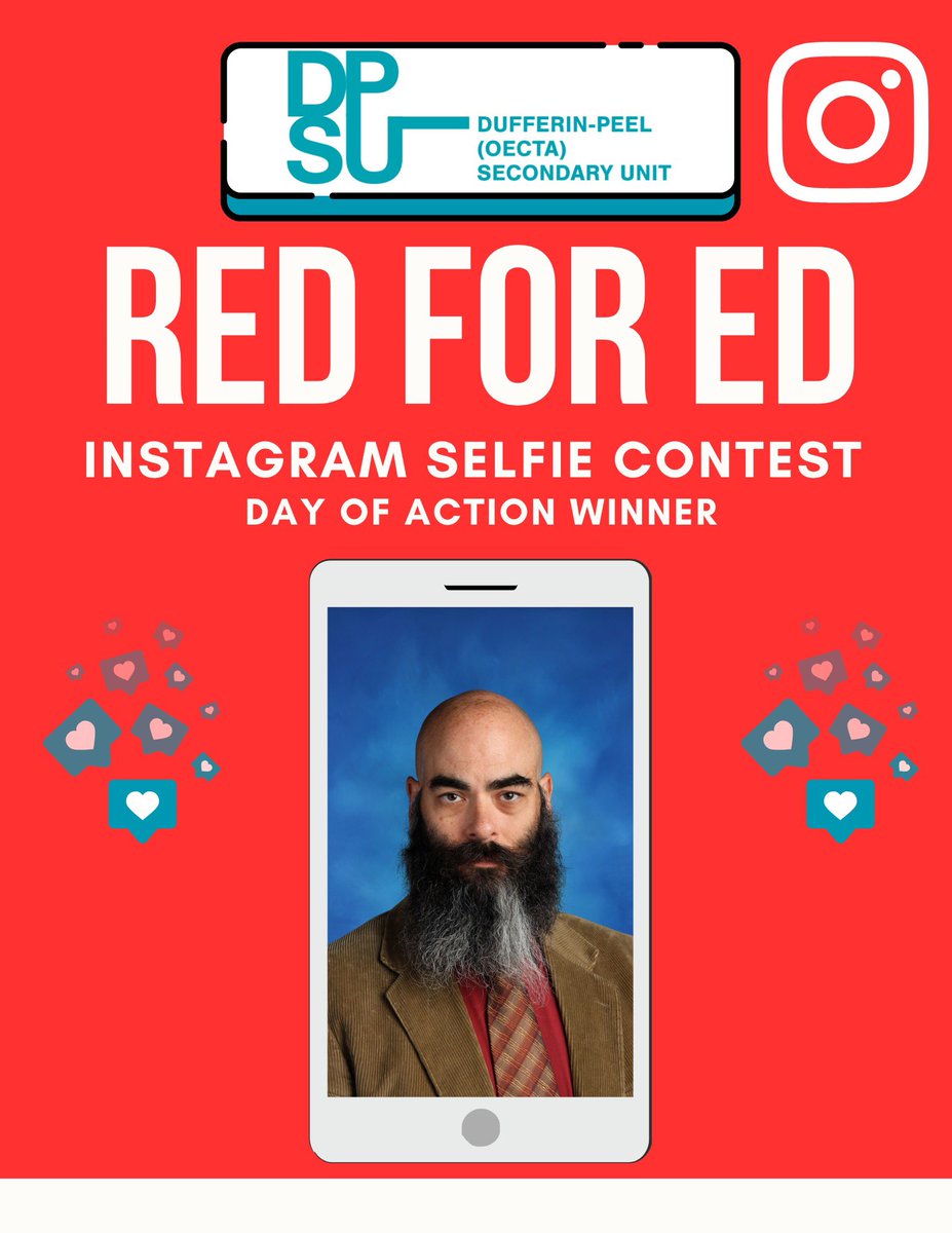 dpsuoecta's tweet image. Congrats to our recent #RedforEd selfie contest winner! Next chances to enter are on May 1st and June 12th. Check your personal emails for more information! #Solidarity