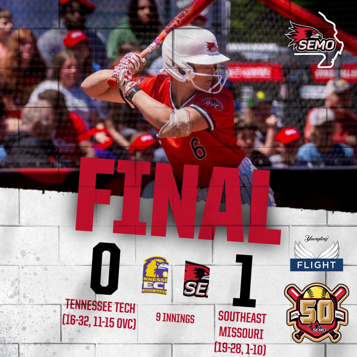 SEMORedhawks's tweet image. DOUBLEHEADER SWEEP!!
Redhawks extend winning streak to five games with two victories over Tennessee Tech Friday.