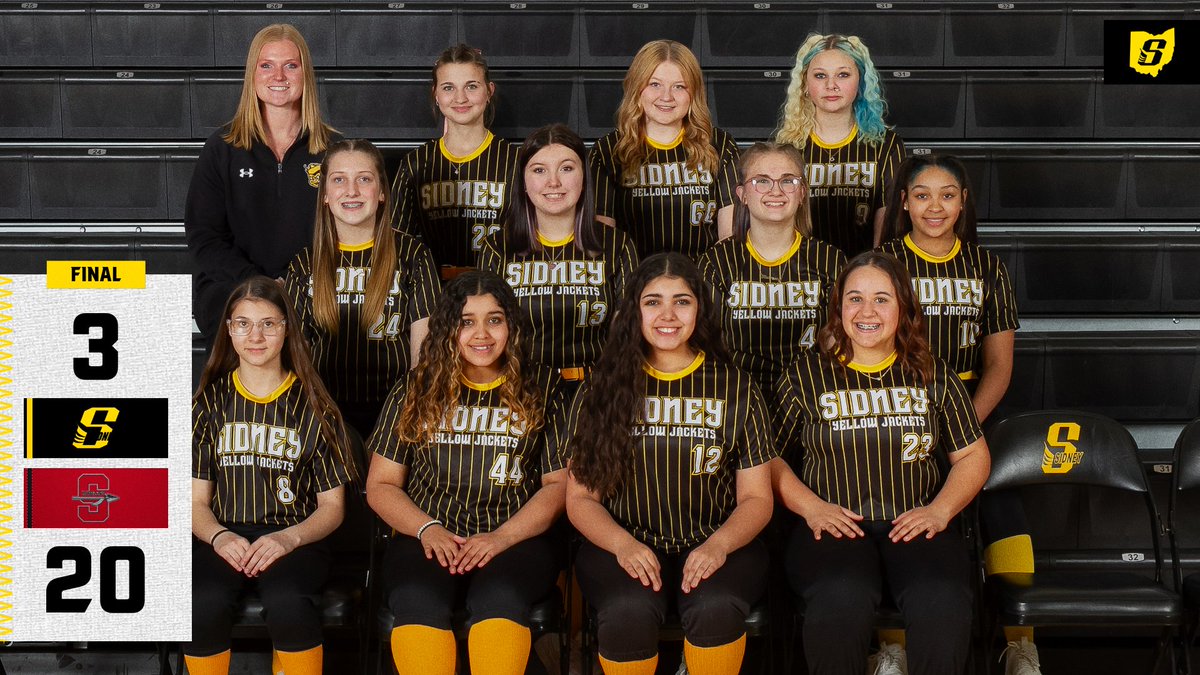 sidneyjackets's tweet image. FINAL SCORE: The Sidney Yellow Jackets Yellow Softball team fought hard against the Stebbins Indians but came up short, 3-20. Thank you for your support this season, and we'll be back stronger! #GoJackets