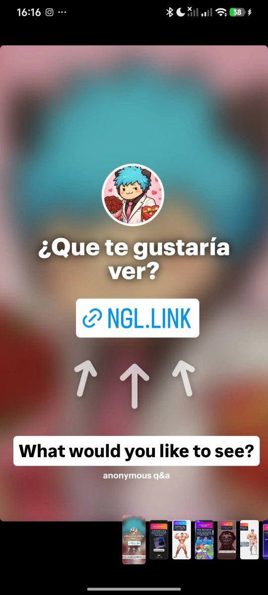 Tenemos una dinámica para los seguidores de IG para los que quieran participar

 ngl.link/aimaginateeso
