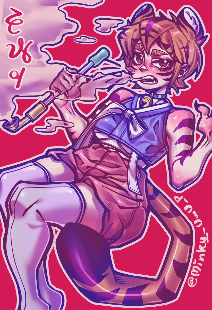 Minky_UwU_P's tweet image. 호랑이
#oc #art #ocart #drawing #painting