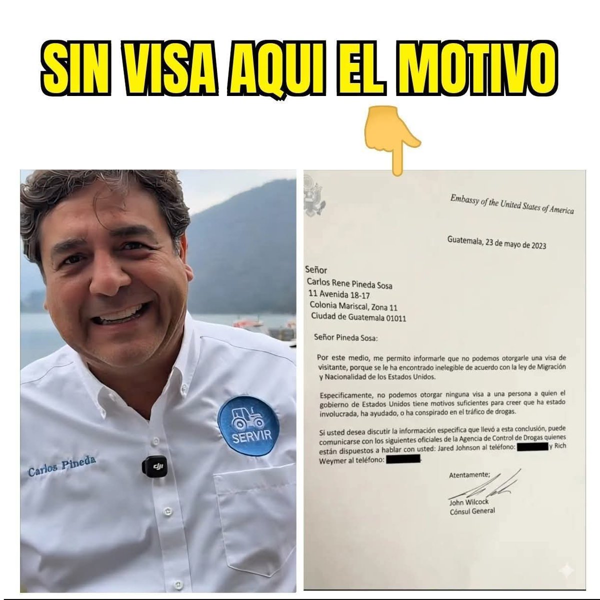 AnaiteQ's tweet photo. Este #sinvisa no puede ser presidente #NoletocaCarlosPineda. https://t.co/IXGMKUmSLb