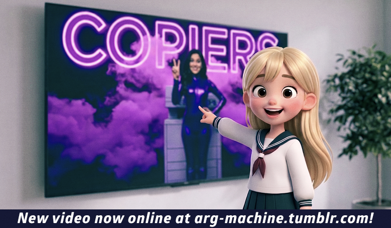 arg_machine's tweet image. NEW video online! Watch it at tinyurl.com/mhqCopiersVideo

#Music #Glamour