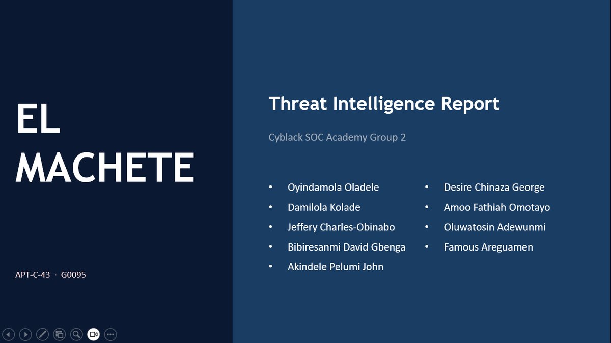 DammyReads's tweet photo. First task with @Cyblackorg  Soc Academy. My team and I investigated El Machete, one of the most persistent cyber espionage groups in Latin America.

Full breakdown on Medium
https://t.co/fwbbXejn0r

@ireteeh @cyberjeremiah @Oyiinlomo @JeffStone00 @GeorgeDesire3 @bibiresanmi_ https://t.co/9bIHZpxPBK