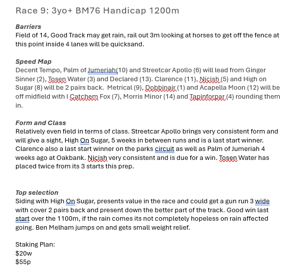 theeachwayplay's tweet photo. Bets Today
Morphettville:
R5 7. Starts Now $30w $70p
R9 3. High on Sugar $20w $55p

Ascot:
R7 4. Blazing Emerald $25w $50p https://t.co/5OcB1G5gz4