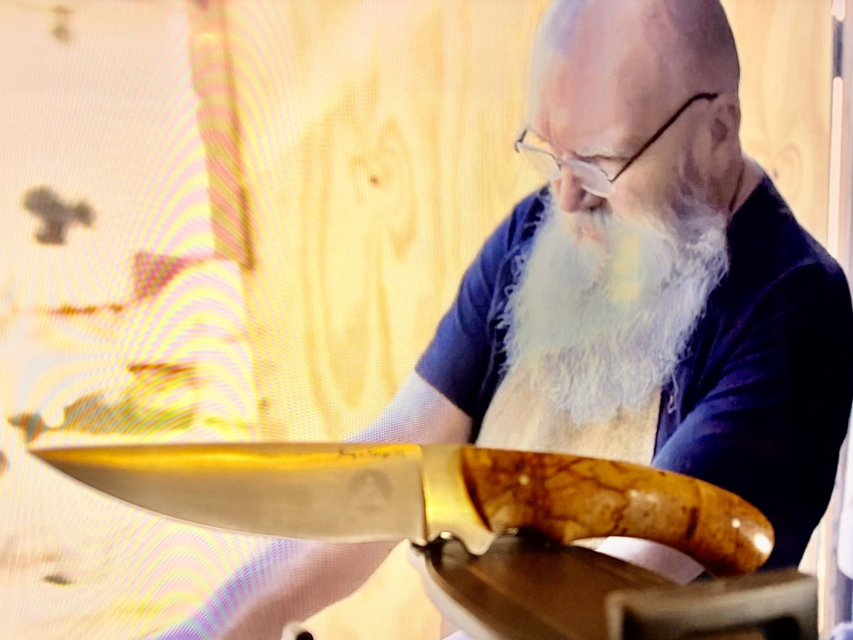 TeamJacobWV's tweet photo. May is ALS Awareness Month
Get a chance to win this handcrafted knife for just $20 per entry PLUS get a FREE Wheelin for ALS Tee with your entry.
Drawing next Wed at 5 PM
Submit your $20 entry &amp; shirt size here
https://t.co/TtBvU0cfaB
Enter as often as you like. 1 tee per person https://t.co/1bMyJZqyla