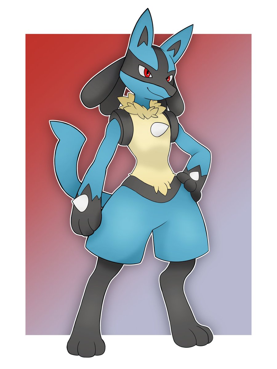 Tio_Rohan's tweet photo. O cabra finalizado ipipipipi 
#Pokémon #Lucario https://t.co/8pMPnjWqgN
