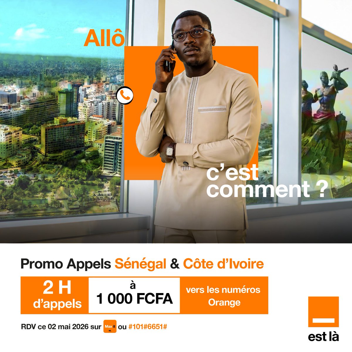 Orange_Mali's tweet image. Parlez plus, dépensez moins aujourd’hui avec vos proches du Sénégal et de la Côte d’Ivoire !
#Promo #BonPlan #Corridor #Orange #Cotedivoir #Senegal #OrangeMali #OrangeEstLa