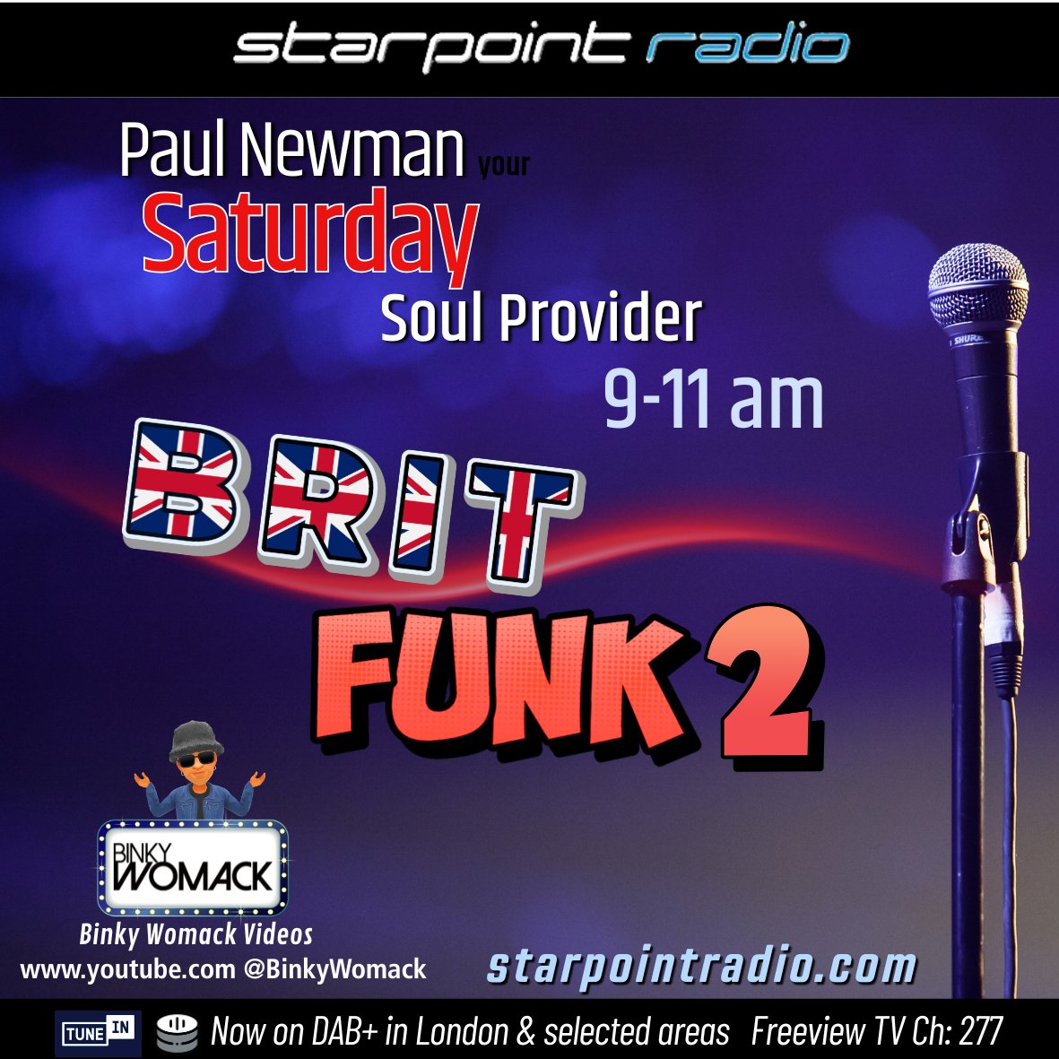 DJ_PaulNewman's tweet image. SATURDAY 9-11AM we continue what we started at Easter, with BRIT FUNK 2, the best of British on @Starpoint_Radio. Show sponsored by @BinkyWomack [download "Tha Chronicles of Stinky Womack"] 

starpointradio.com/listen.php

@Britfunkass #weekendvibes #british #funk