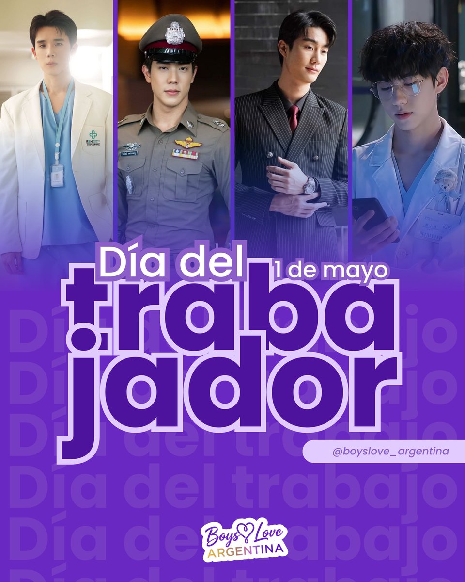 A todos nuestros seguidores les deseamos hoy un muy feliz día del trabajador 💜🙏🏻

#blseries #boyslove