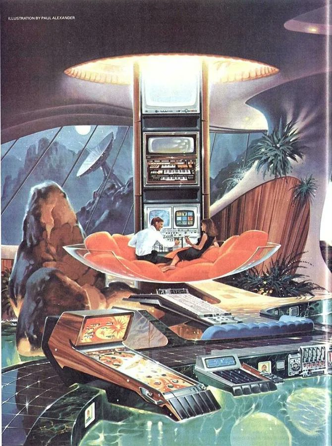 Moon Base gaming room - Paul Alexander, 1960