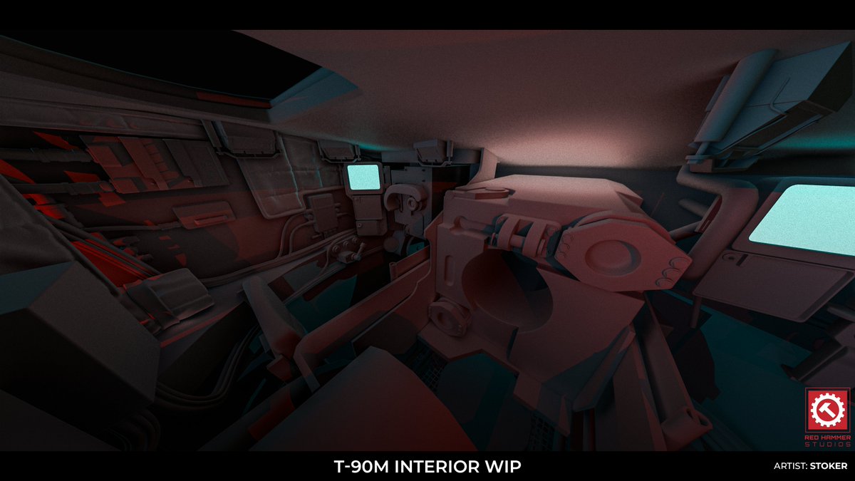 STXK3R's tweet image. T-90M Interior WIP Reworking the internal details and panels. Still a lot to do, but the main structure is taking shape.
@rhsmods @ArmaPlatform 
#ArmaReforger #RHS #GameArt #Blender #Military #T90M
